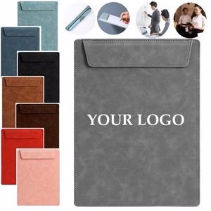 A4 Leather Business Conference Clipboard with Magnetic Clip