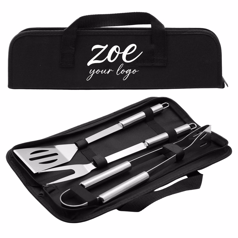 3 Piece BBQ Tool Set Custom