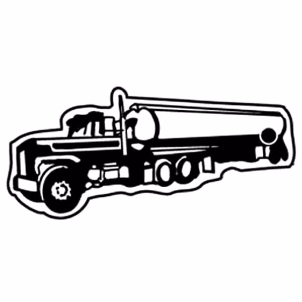 Tanker Truck 3 Key Tag - Spot Color