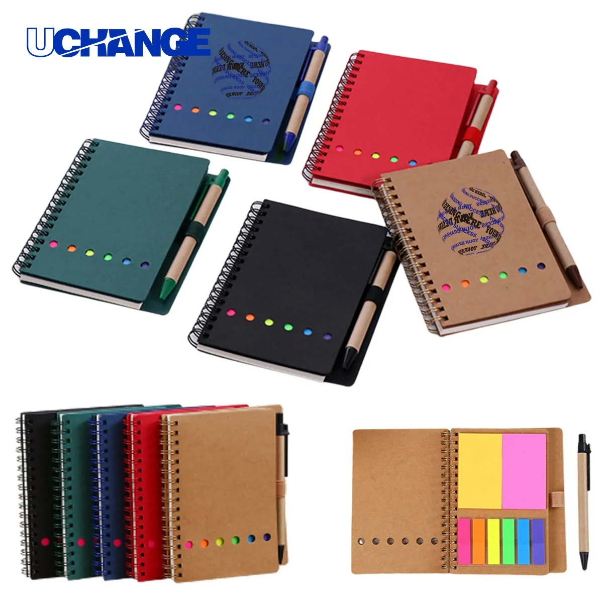 Full Color Spiral Notepad with Pen 1