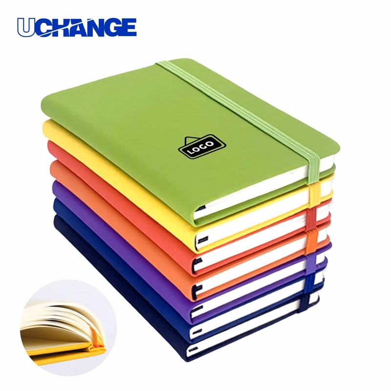 Custom Leather A5 Notebook Journal with Strap for Corporate Use