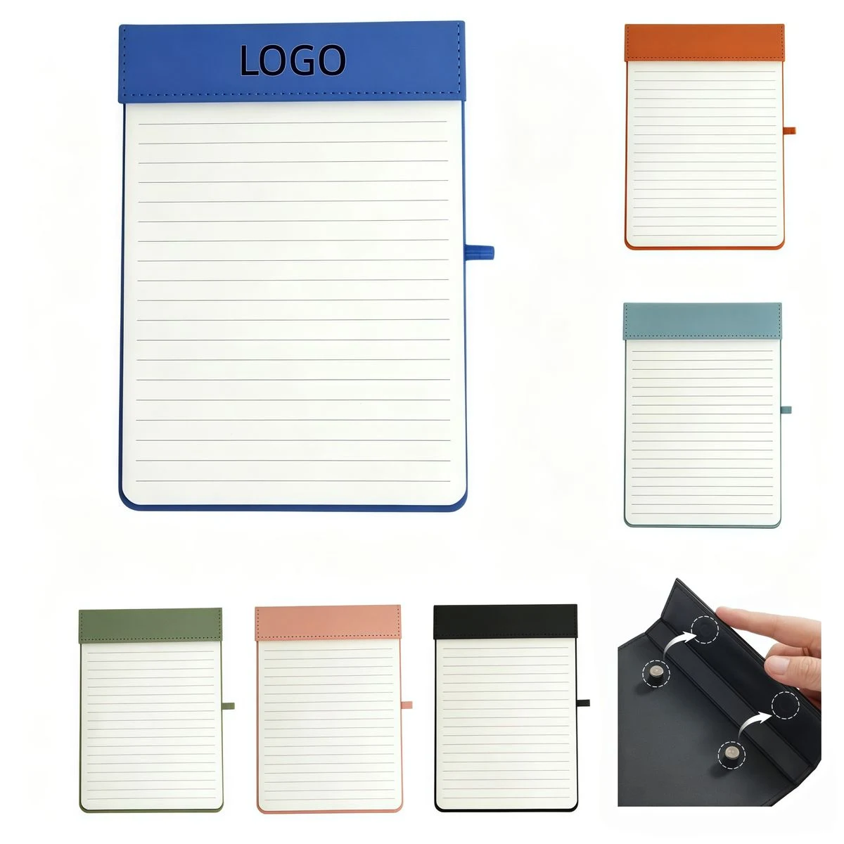 A5 Magnetic Leather Memo Pad 1