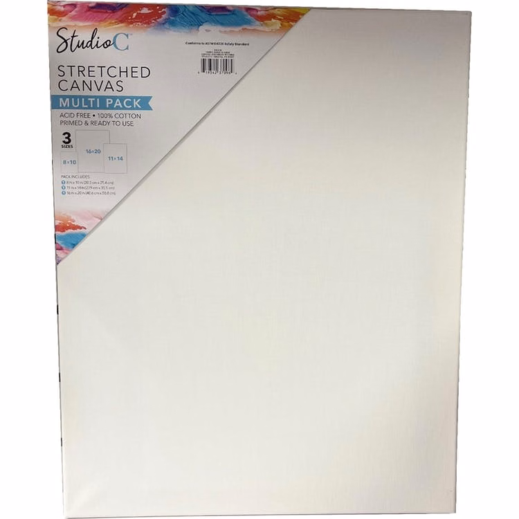 Stretched Canvas Multi-Pack - 3 Sizes
