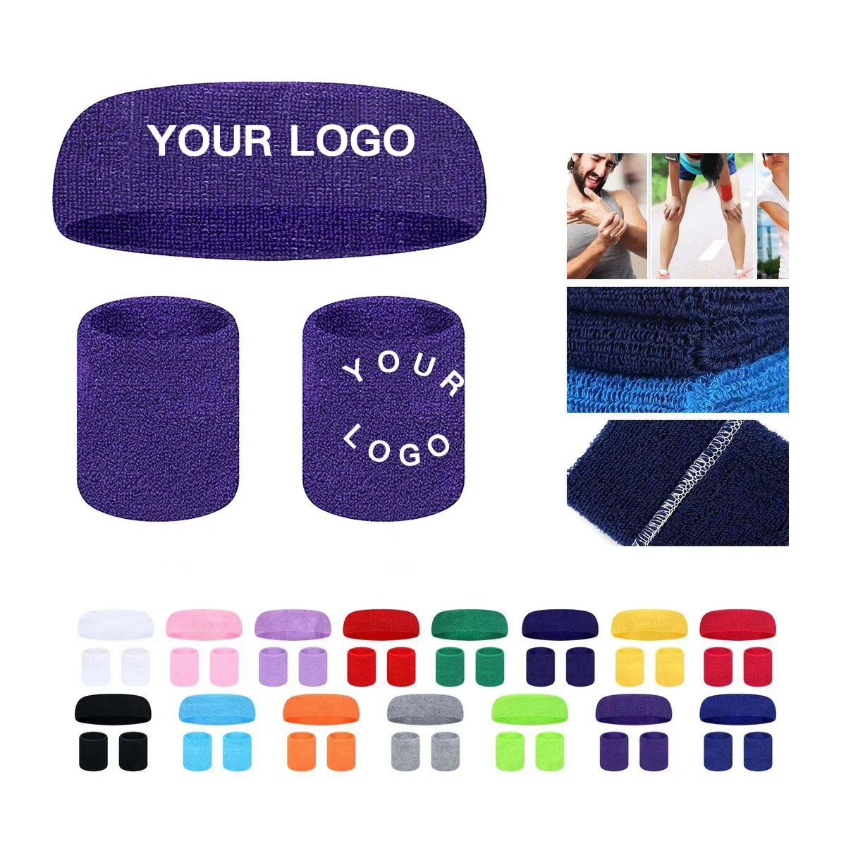 Breathable Headband and Wristbands for Fitness 1