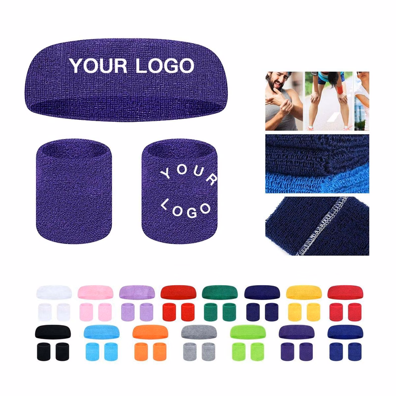 Breathable Headband and Wristbands for Fitness