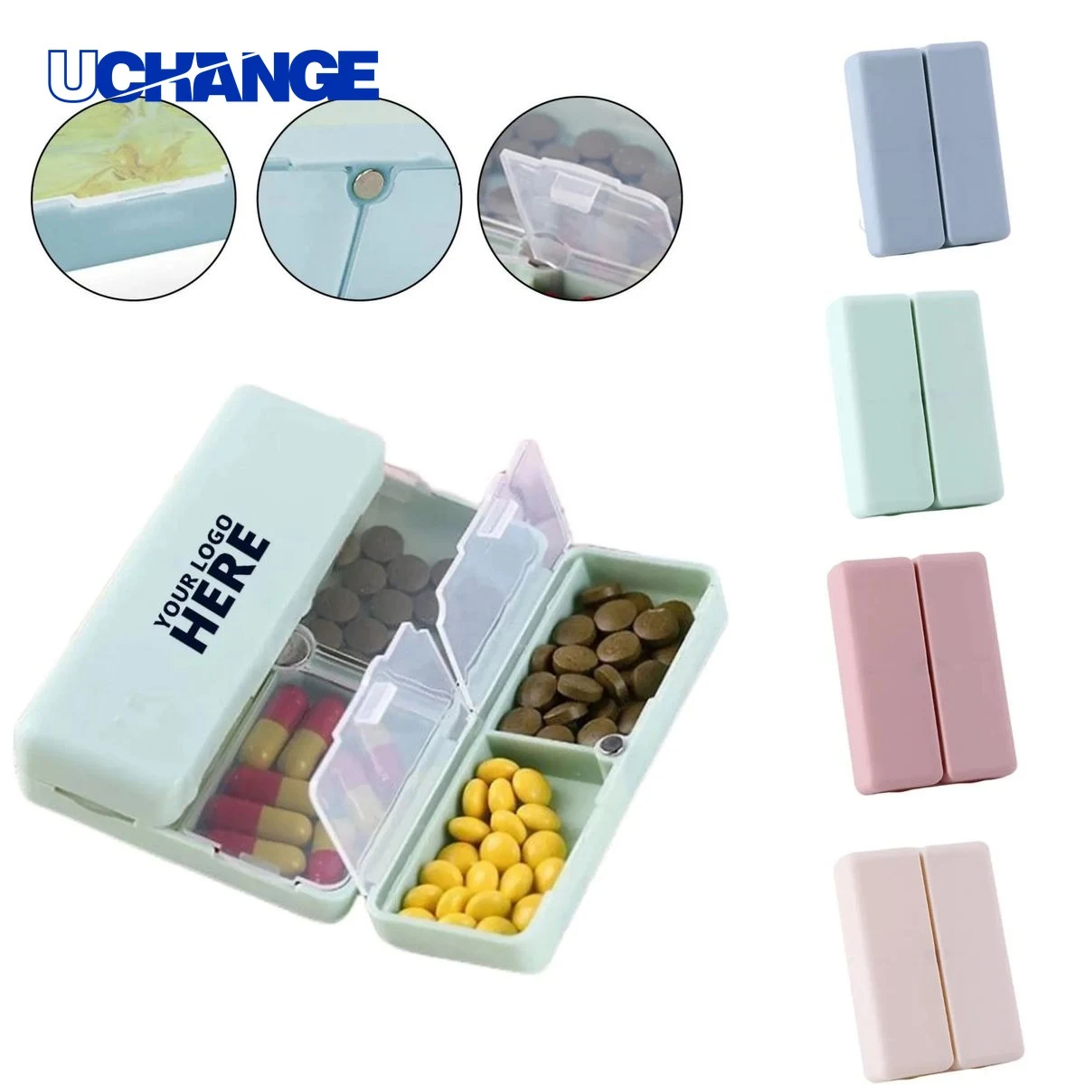 7-Compartment Portable Pill Case Organizer 1