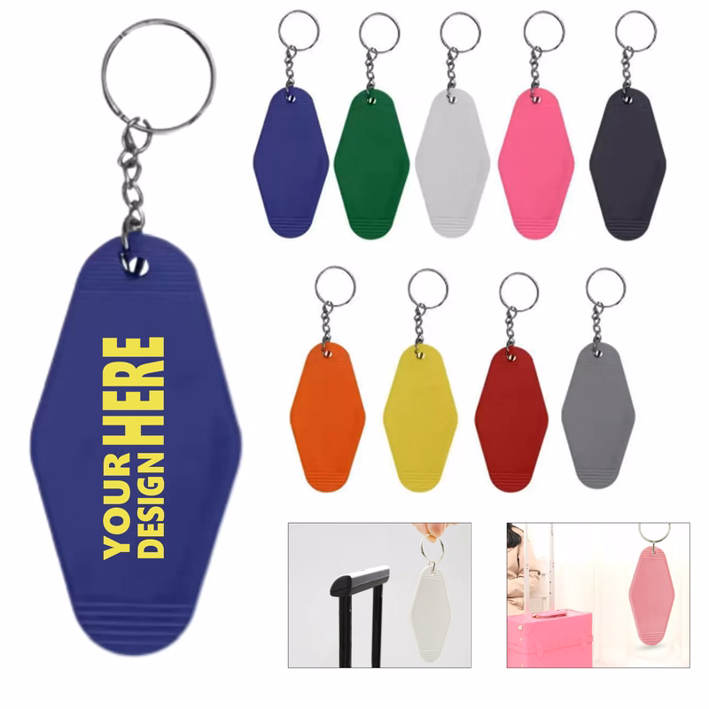 Plastic Motel Keychain in Rhombus Shape