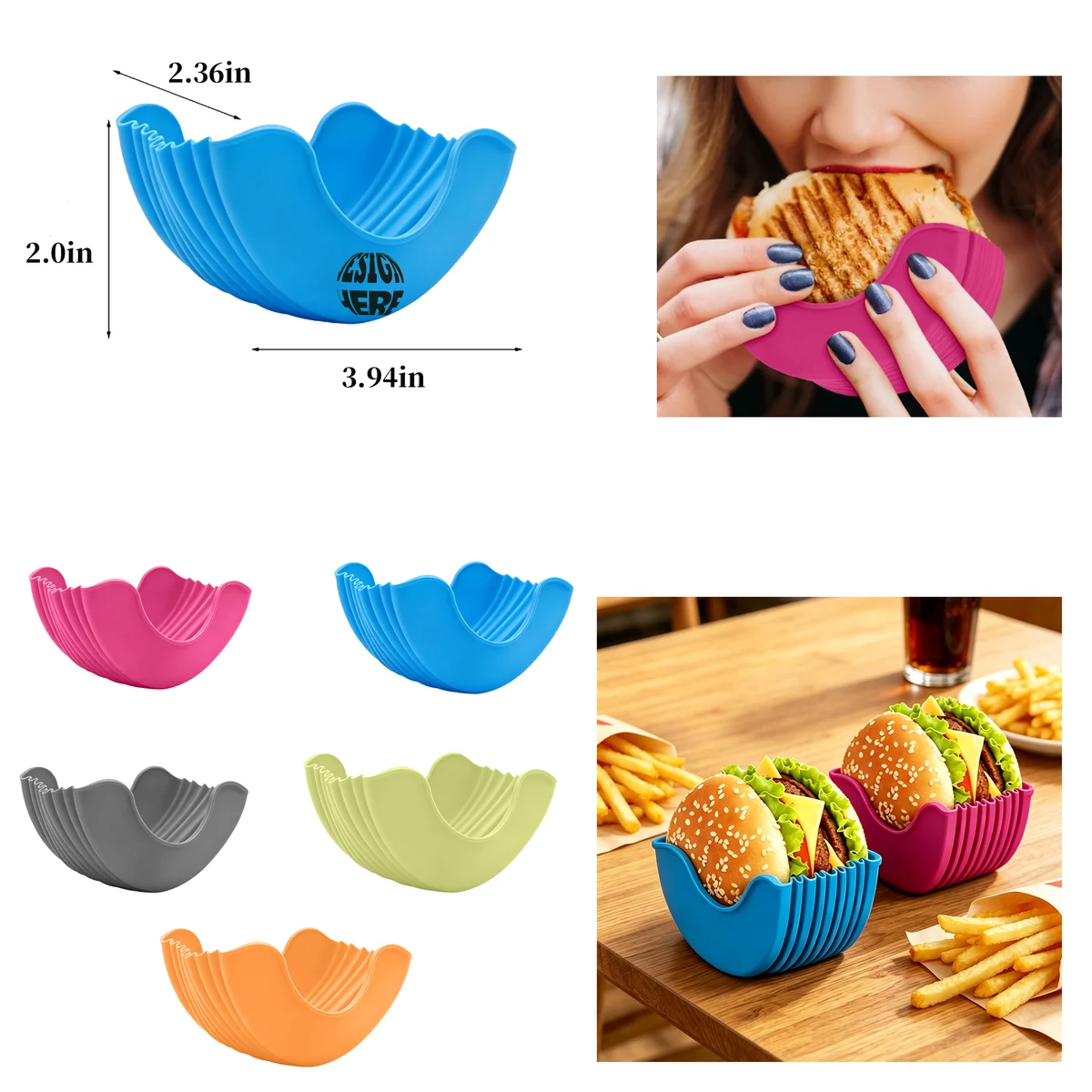 Adjustable Silicone Burger Holder 1