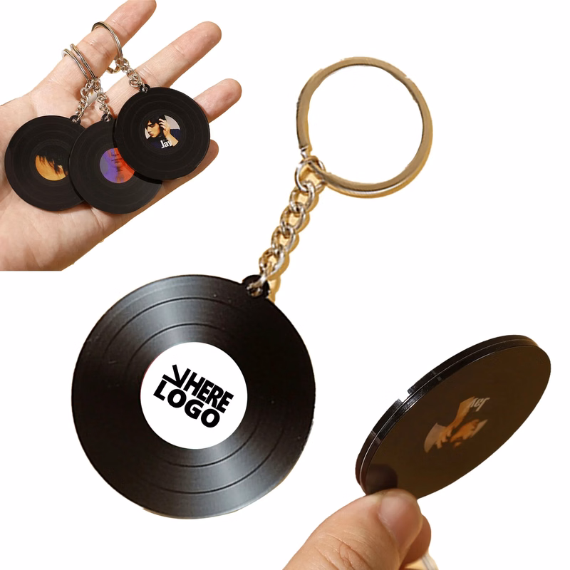 MOQ 20 NFC Record Acrylic Keychain 2" Round