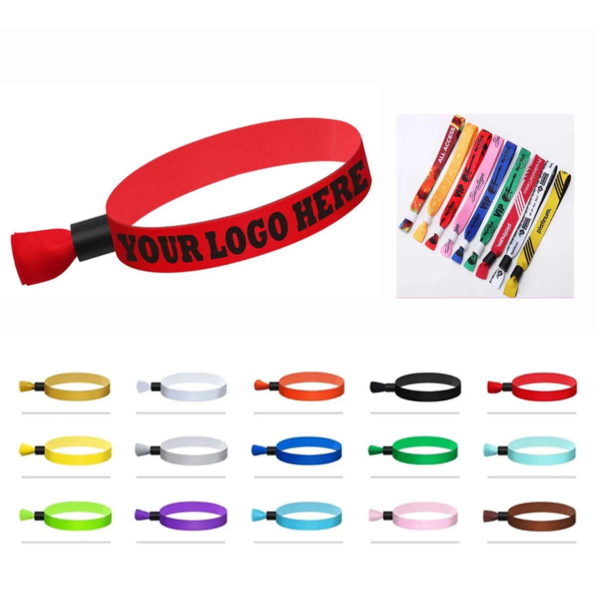 Ribbon Wristband MOQ 100pcs 1