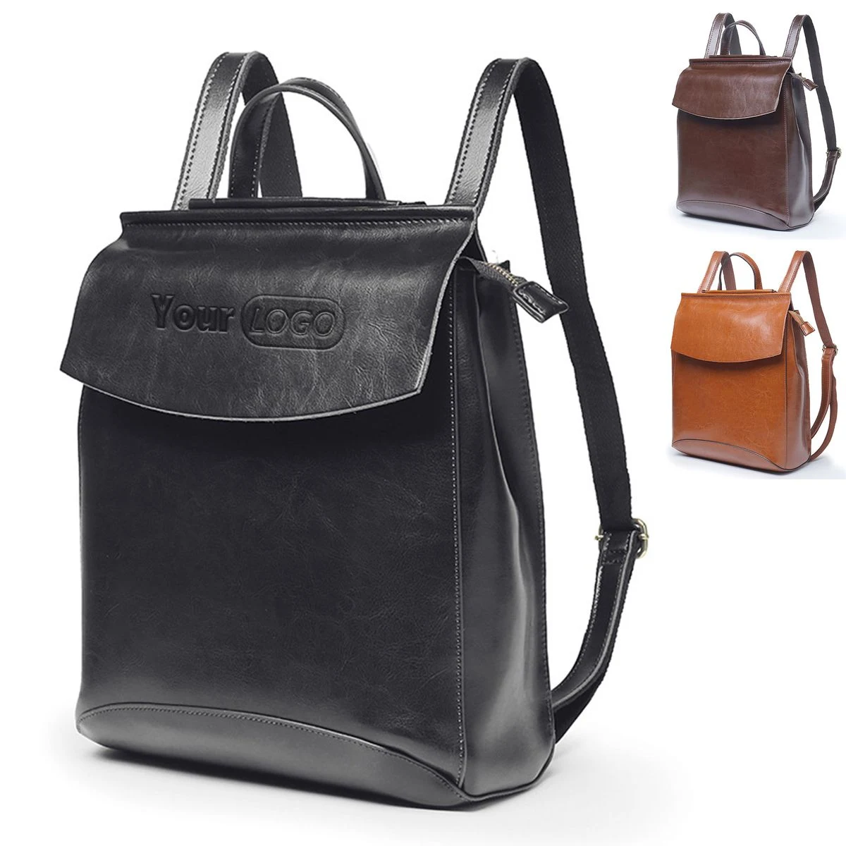 Genuine leather women's bag backpack 1