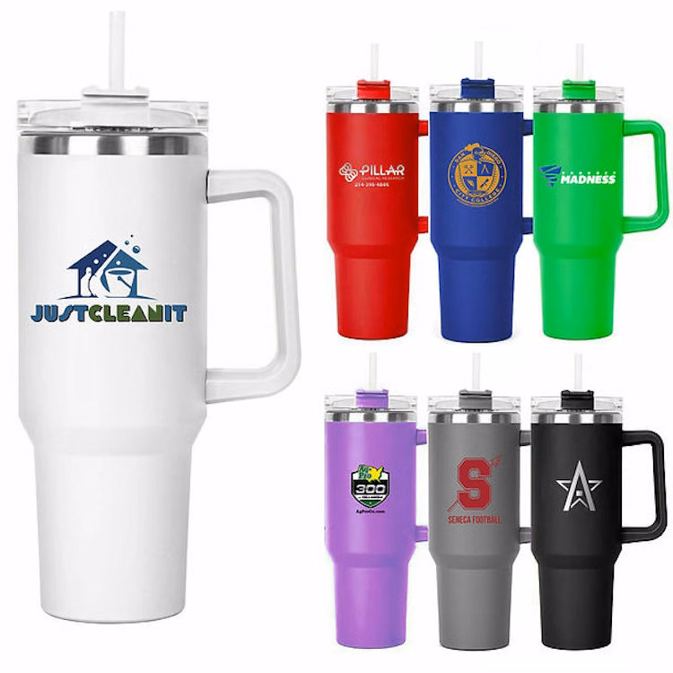 Endura40 40 oz Double Wall SS Vacuum Travel Mug & Straw Lid with Twist Closure