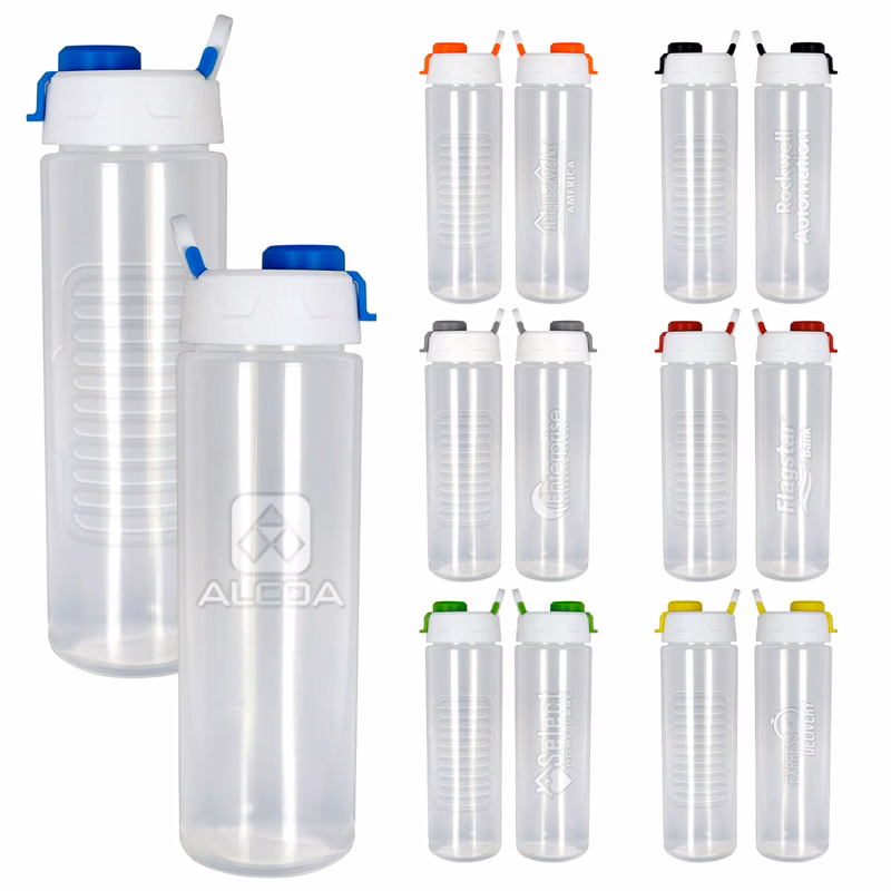 24 OZ. DEBOSSED GRIP POP UP BOTTLE
