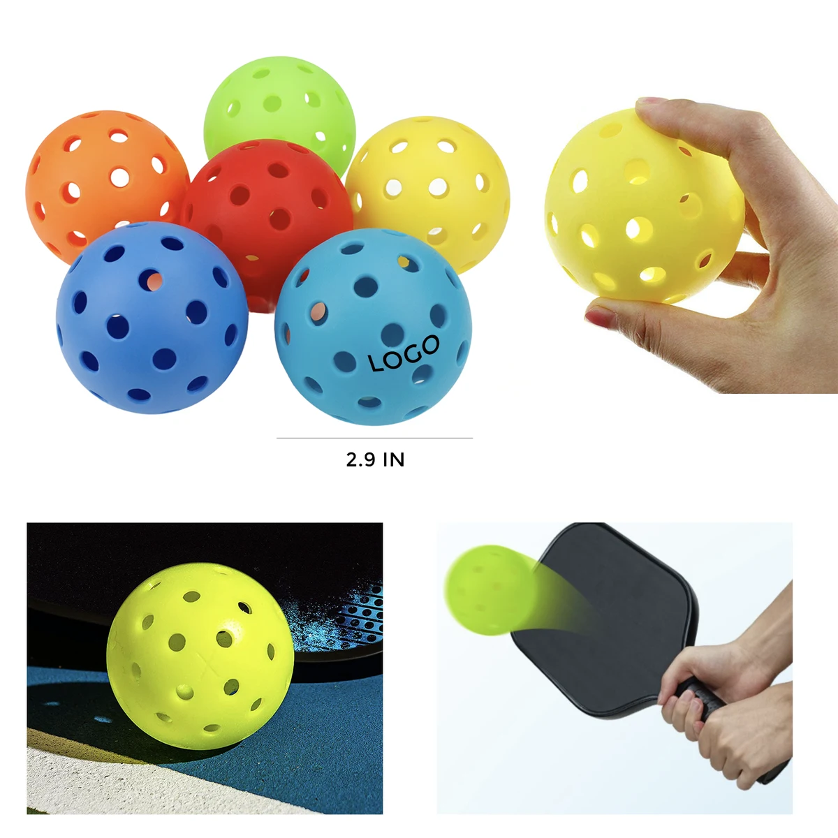 MOQ 10 PCS Versatile 40 Hole Pickleball 1