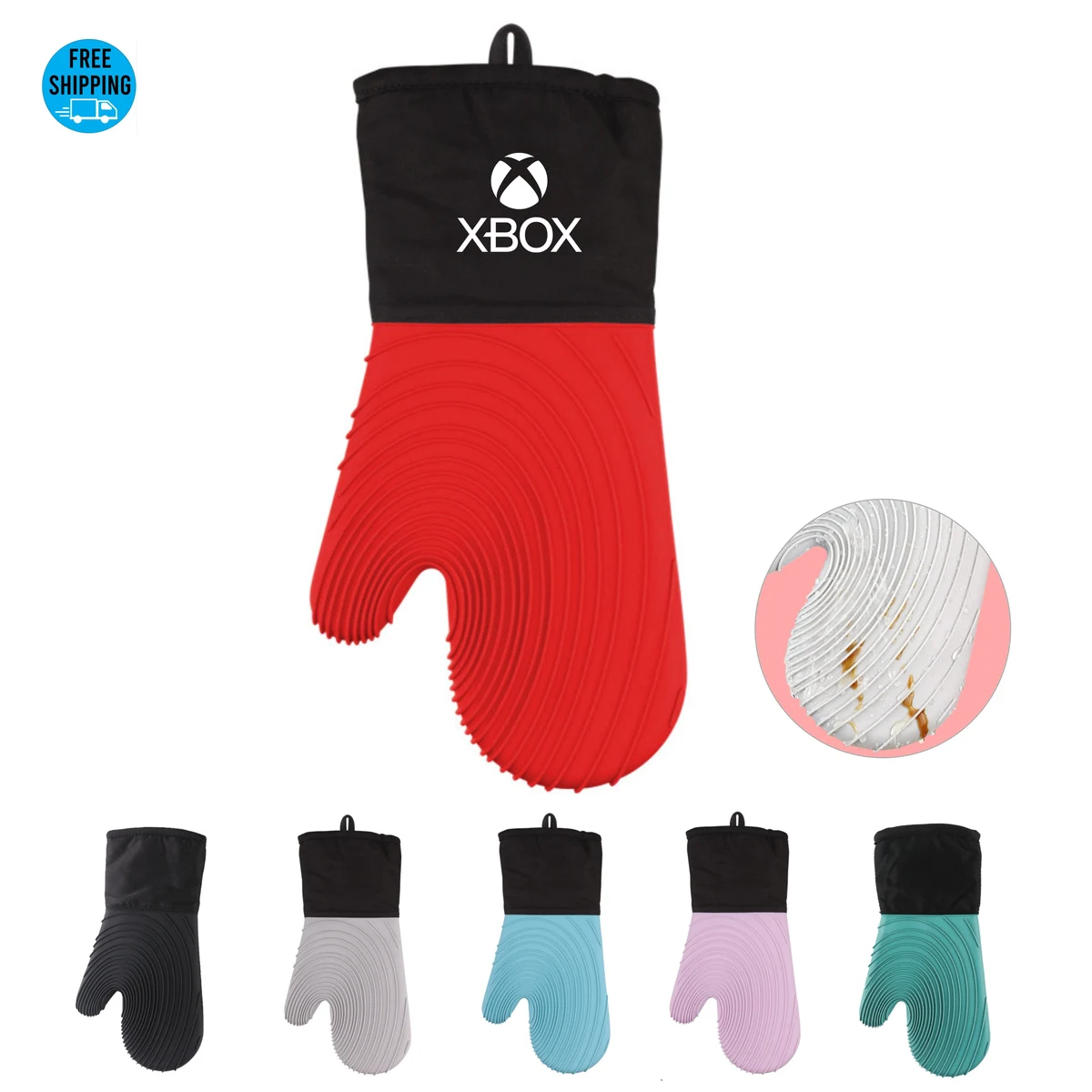 Non-Slip Silicone Oven Mitt - OCEAN 1