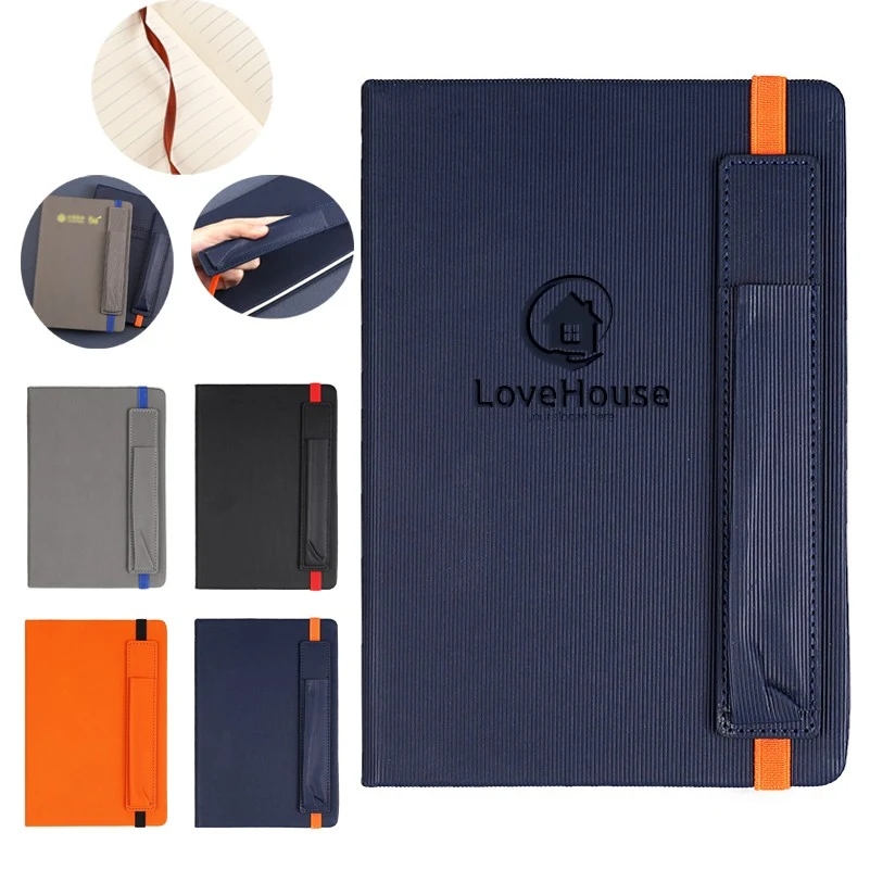 Leather Hardcover Planners A5 Notebook With Pen Holder 1