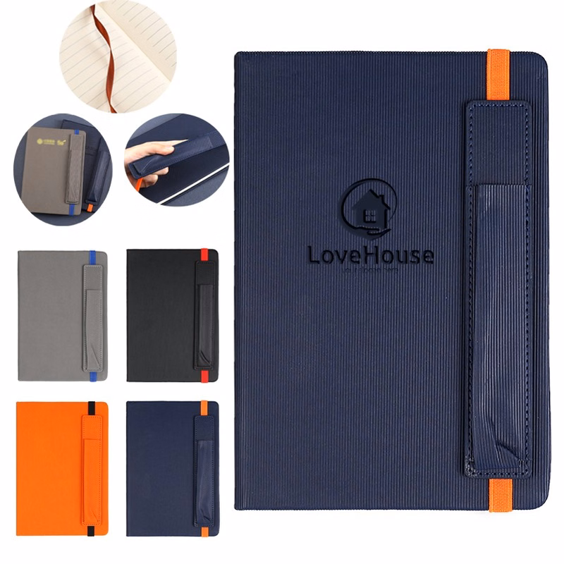Leather Hardcover Planners A5 Notebook With Pen Holder