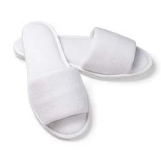 Unisex OSFA Open Toe Terry Slippers w/EVA Sole (Overseas - Embroidered) 1