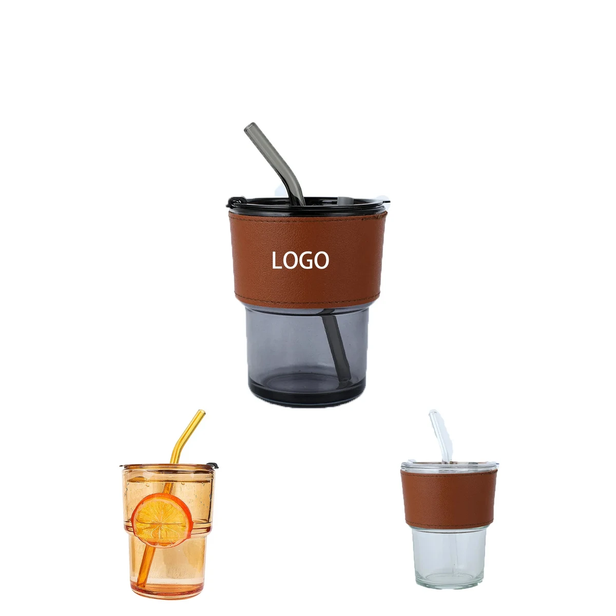 Glass Coffee Drink With Cup Sleeve 1