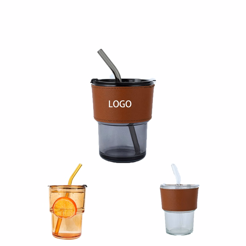 Glass Coffee Drink  With Cup Sleeve