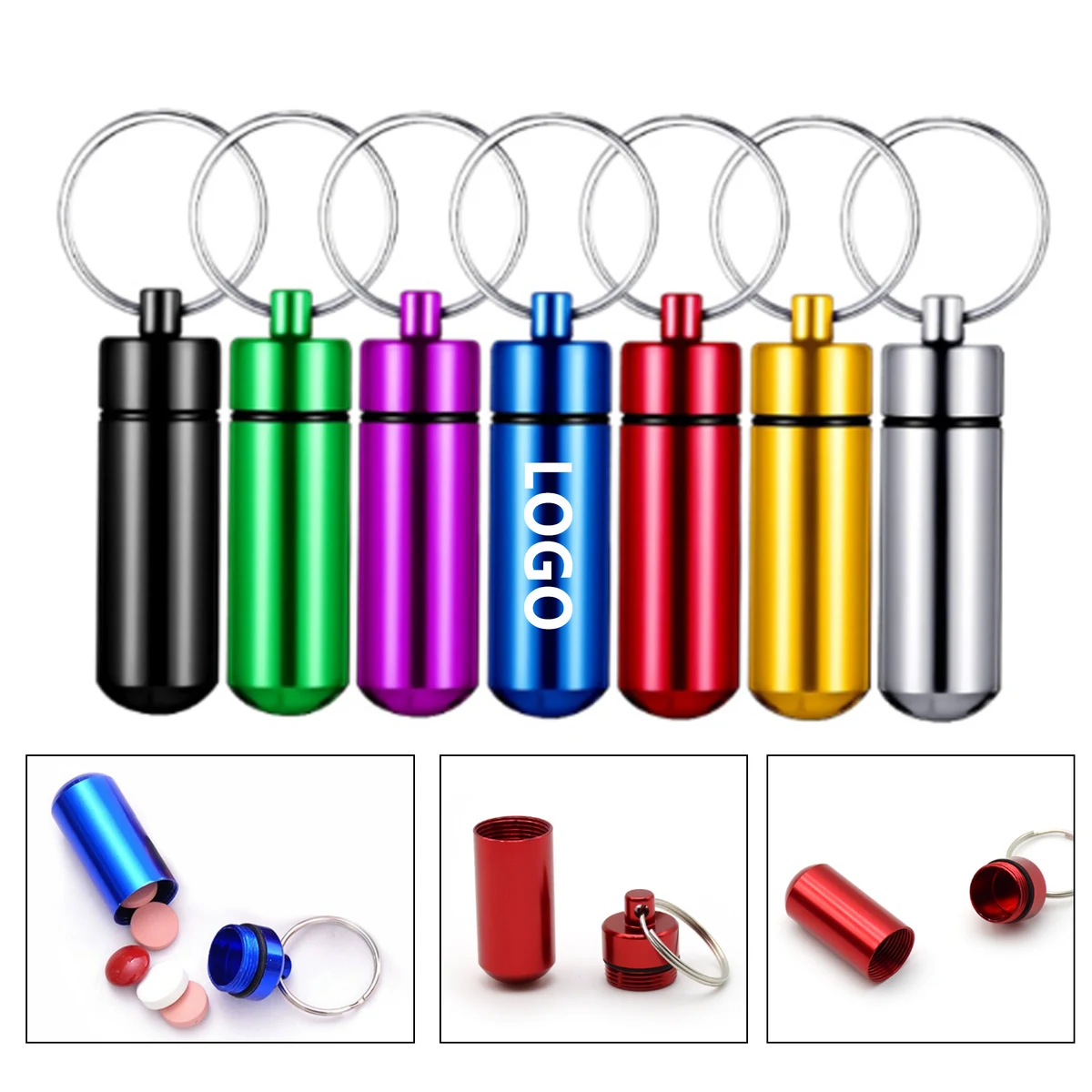 Portable Pill Box with Keychain 1