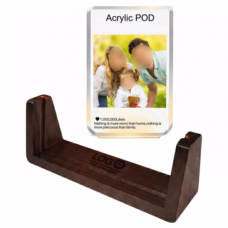 6 in Walnut Wood Picture Frame Night Light