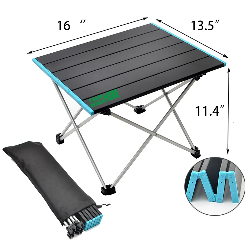 Portable Camping Folding Table Aluminum Beach Carry Bag 1