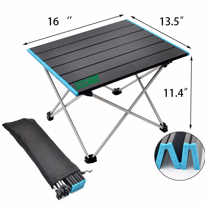 Portable Camping Folding Table Aluminum Beach Carry Bag