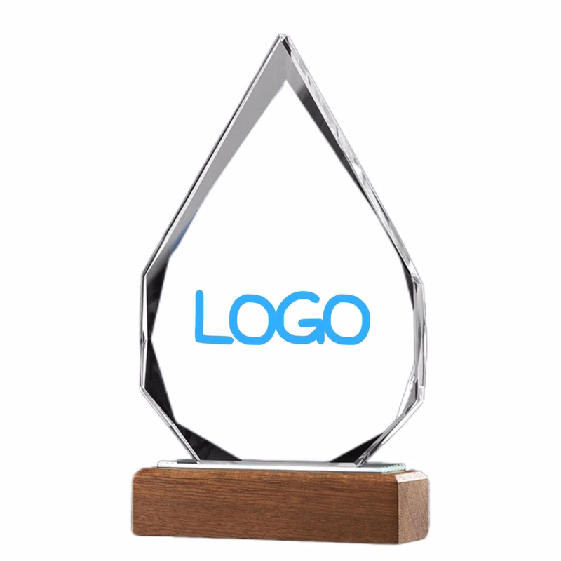 Wood And Crystal Trophy Honor Medal
