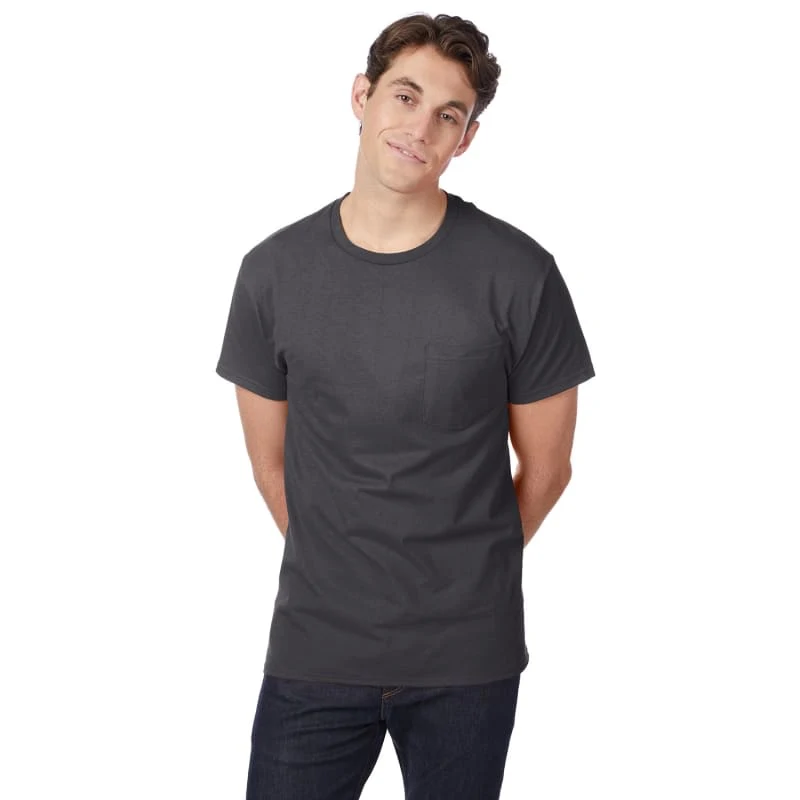 Hanes 6.1 Oz. Tagless® ComfortSoft® Pocket T-Shirt 1
