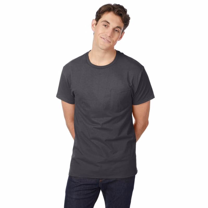Hanes 6.1 Oz. Tagless® ComfortSoft® Pocket T-Shirt