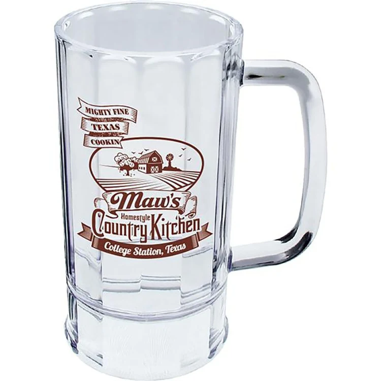 14oz Plastic Fluted Beer Mug with Handle 1