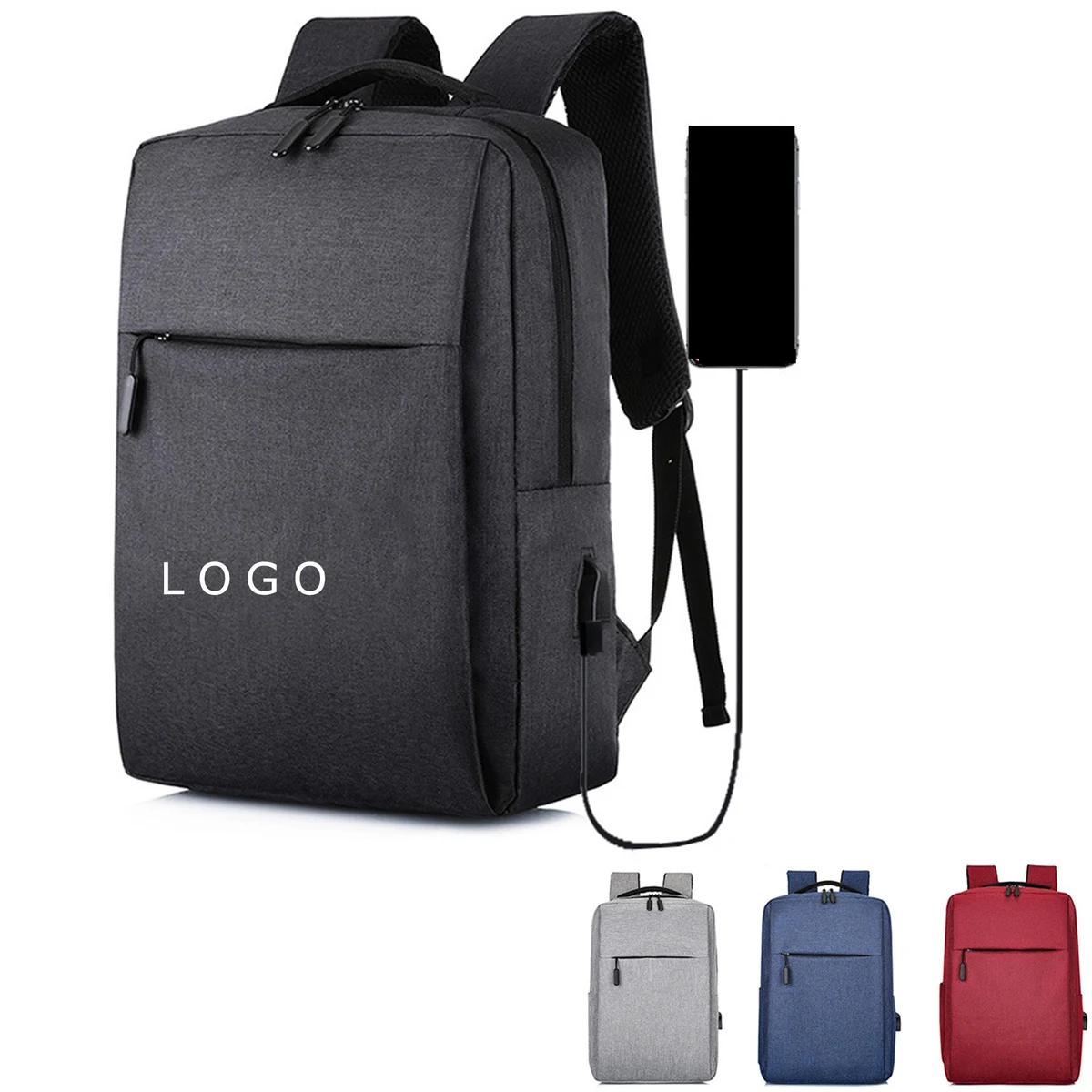 USB Charging Port Laptop Backpack for Travel 1