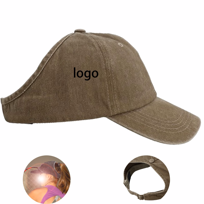 Vintage Baseball Hat with Open Back