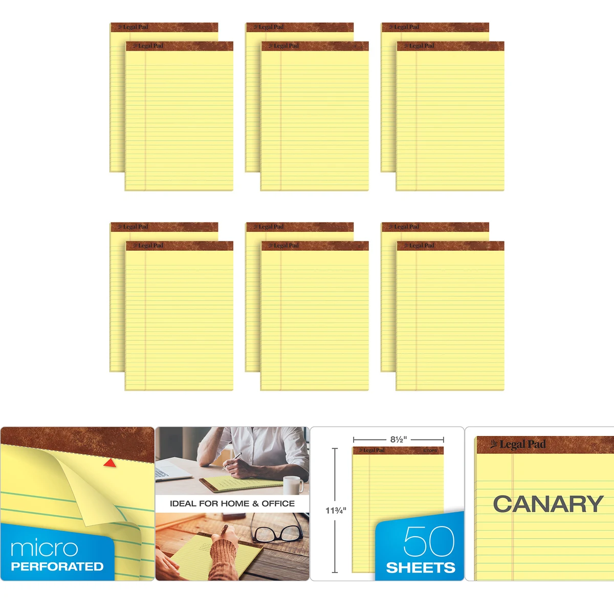12 Pack 8.5 x 11 Legal Pads 1