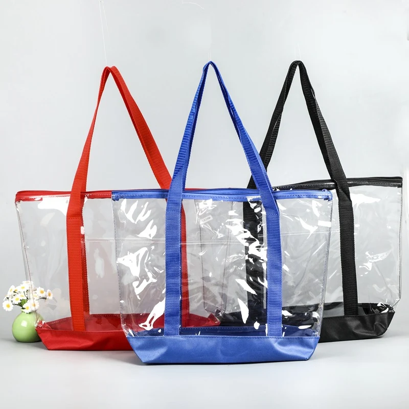 Imprinted Clear Casual Tote Bags 1