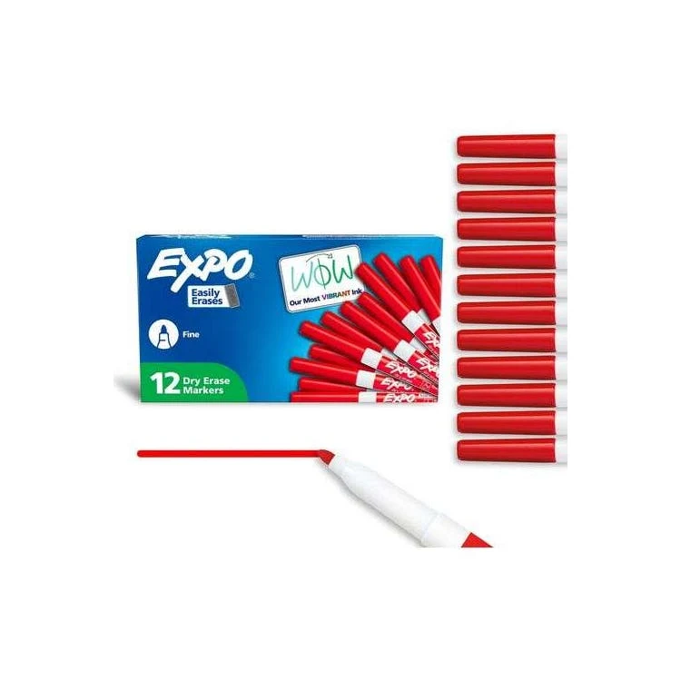 Expo Fine Tip Dry Erase Markers - Red 1