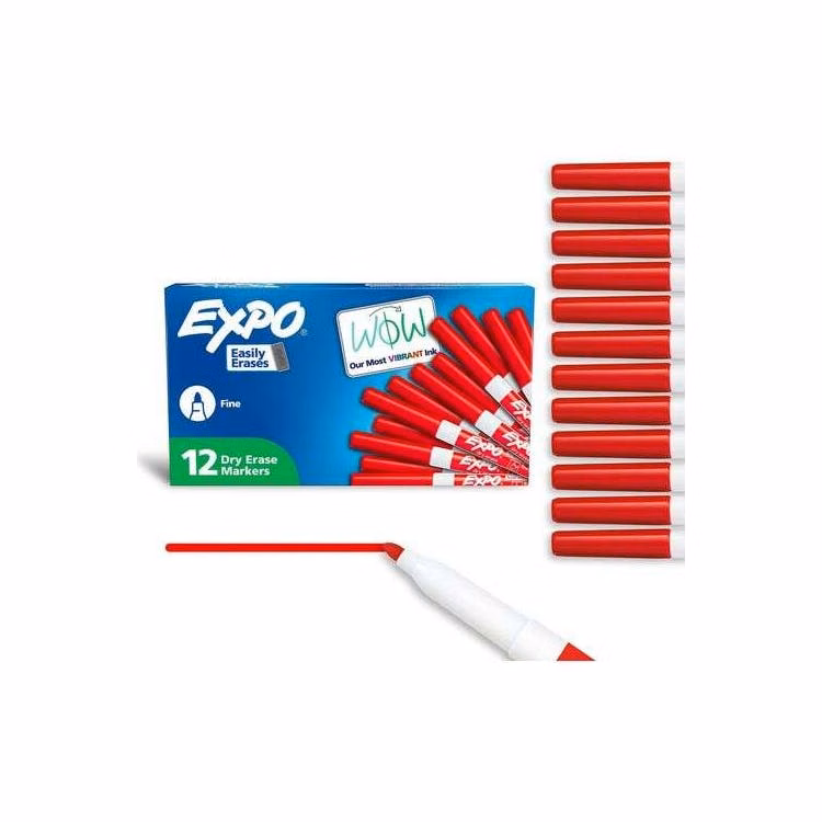 Expo Fine Tip Dry Erase Markers - Red