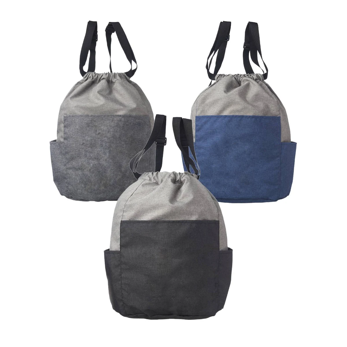 Two Tone Satchel Drawstring Backpack 1