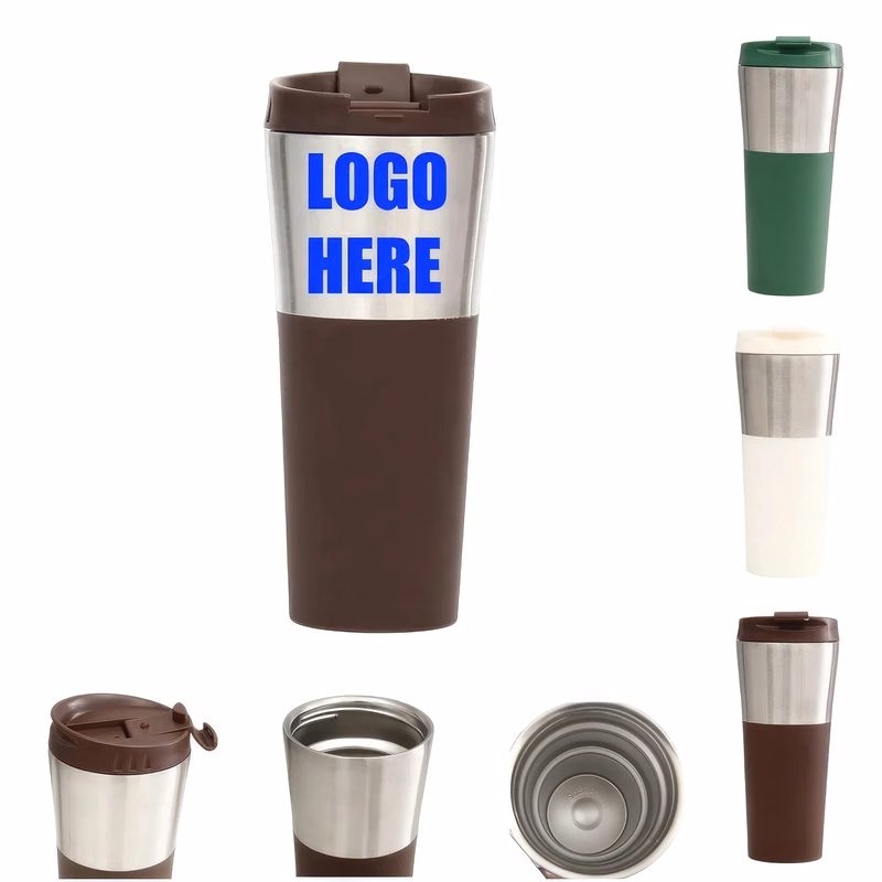 Custom 17 oz Stainless Steel Travel Coffee Mug With Lid