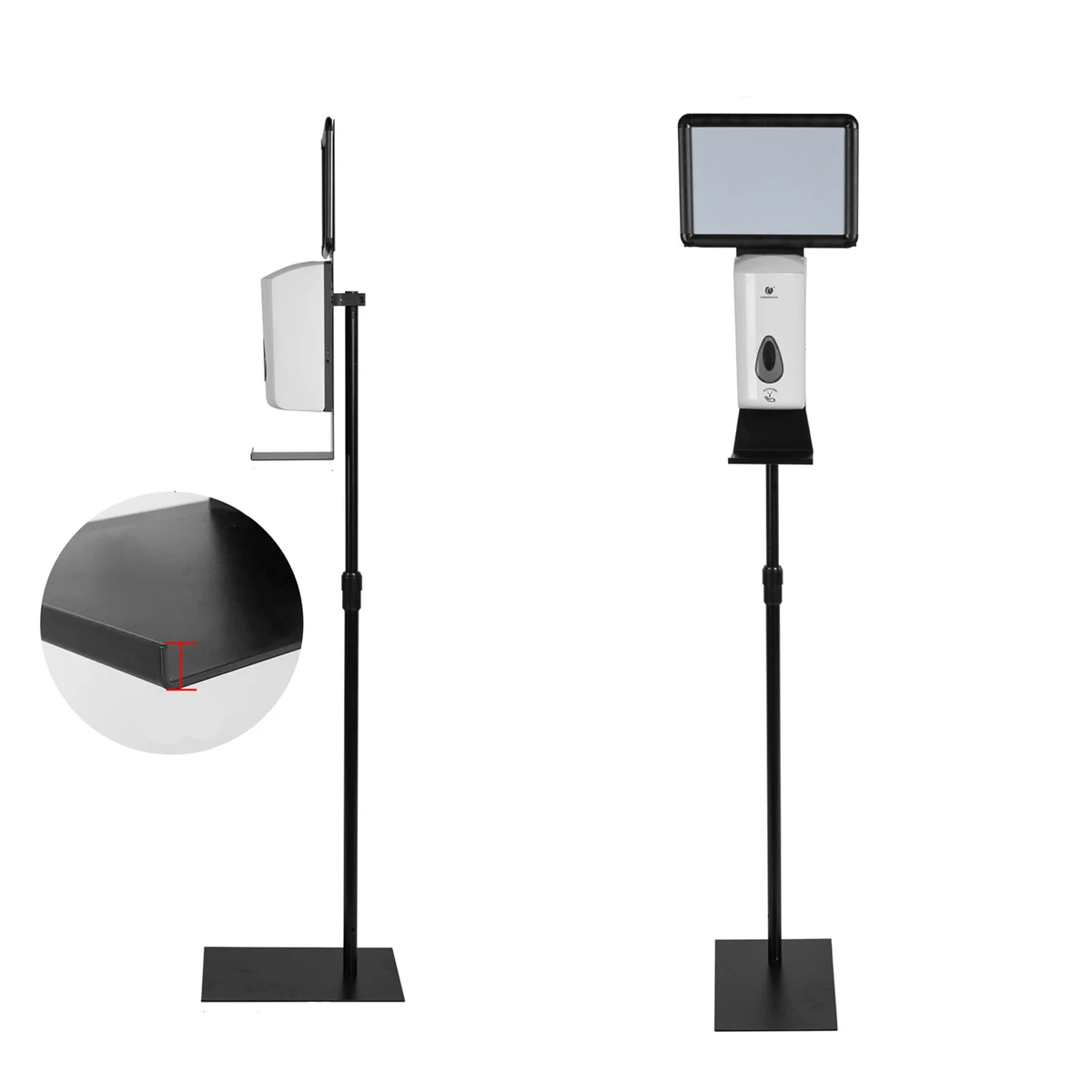 Automatic Hand Sanitizer Dispenser Stand with Poster Frame 1