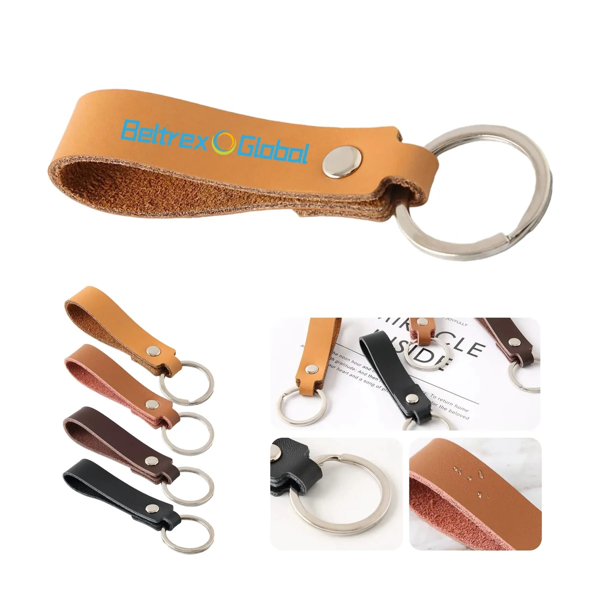 Vintage Leather Rope Key Ring for Cars or Gifts 1