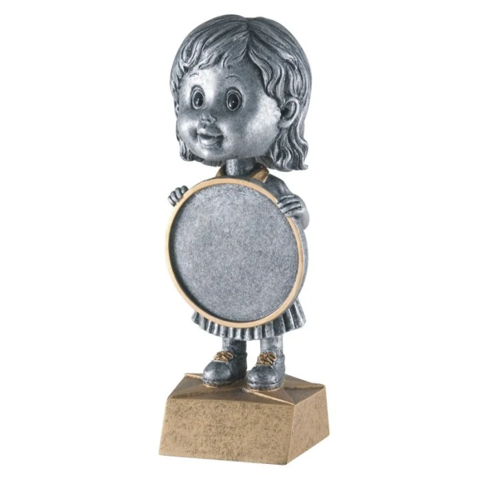 2" Insert Holder, Female Bobble Head Figure 1
