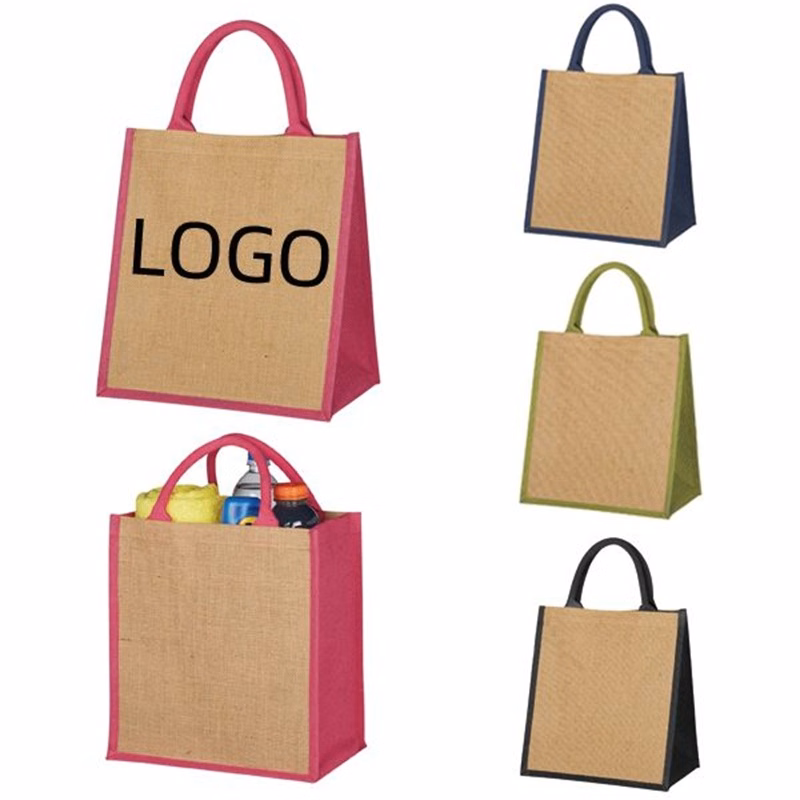 Small Escape Jute Tote Bag