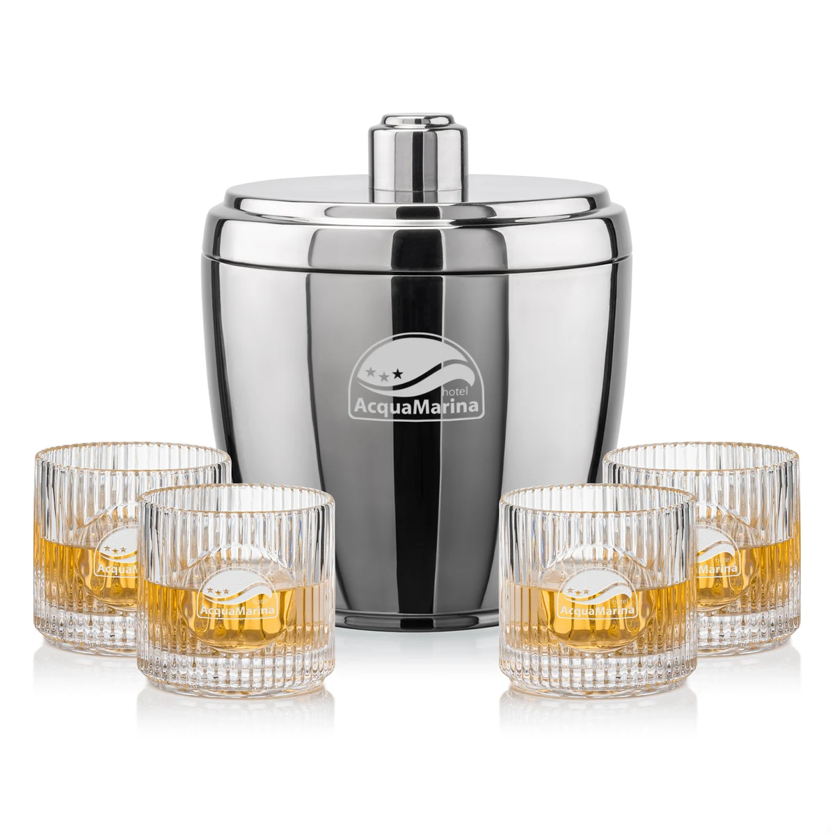 Pescara Ice Bucket & Dillard On-the-Rocks Set 1