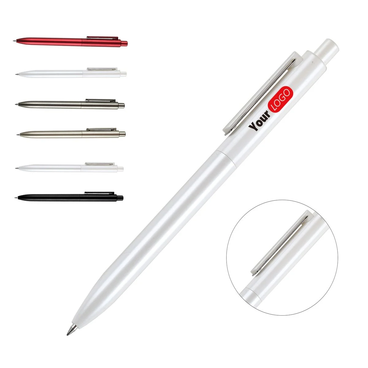 Slim Aluminum Retractable Pen, custom pen with logo imprint 1