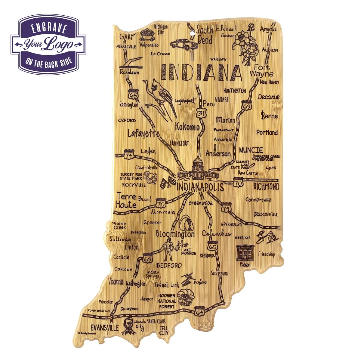 Destination Indiana Cutting & Serving Board 1