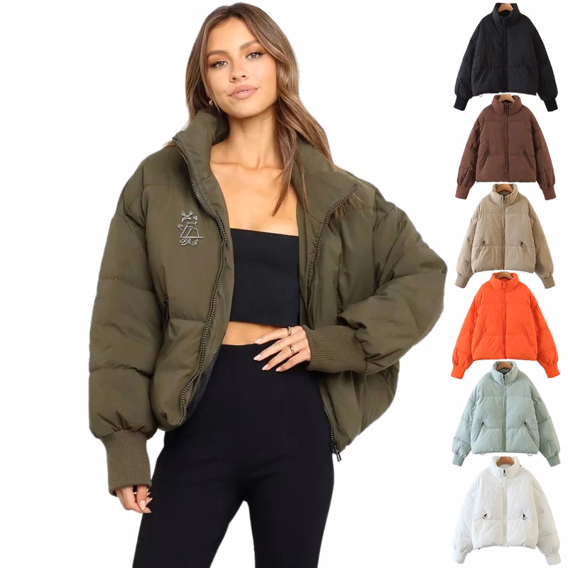 Women's Winter Long Sleeve Zip Puffer Jacket