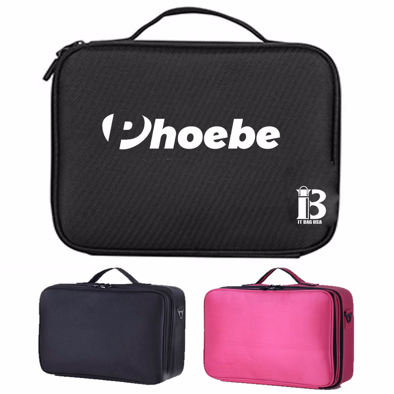 Cosmetics Organizer Storage Case With Adjustable Dividers