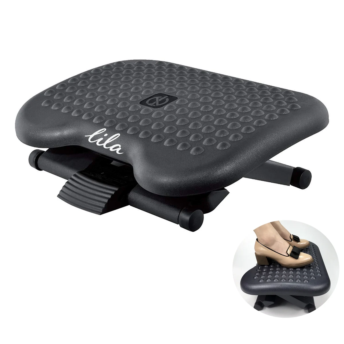 3 Height Adjustable Under Desk Footrest 1